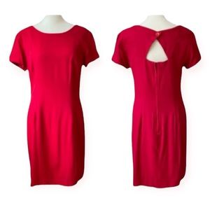 Vintage 90s Y2K Red Dress w/ Cut Out Back size women’s 6 - rabbit rabbit rabbit